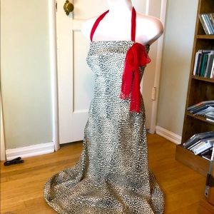 Retro vintage leopard print rockabilly dress